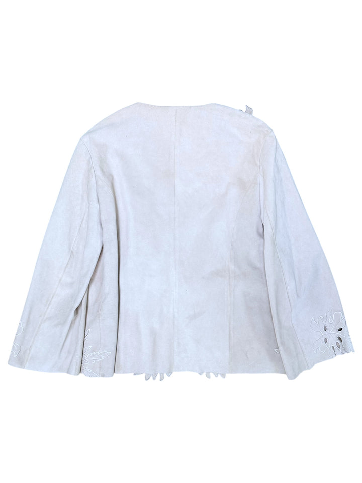 Blumarine suede leather jacket beige IT 40