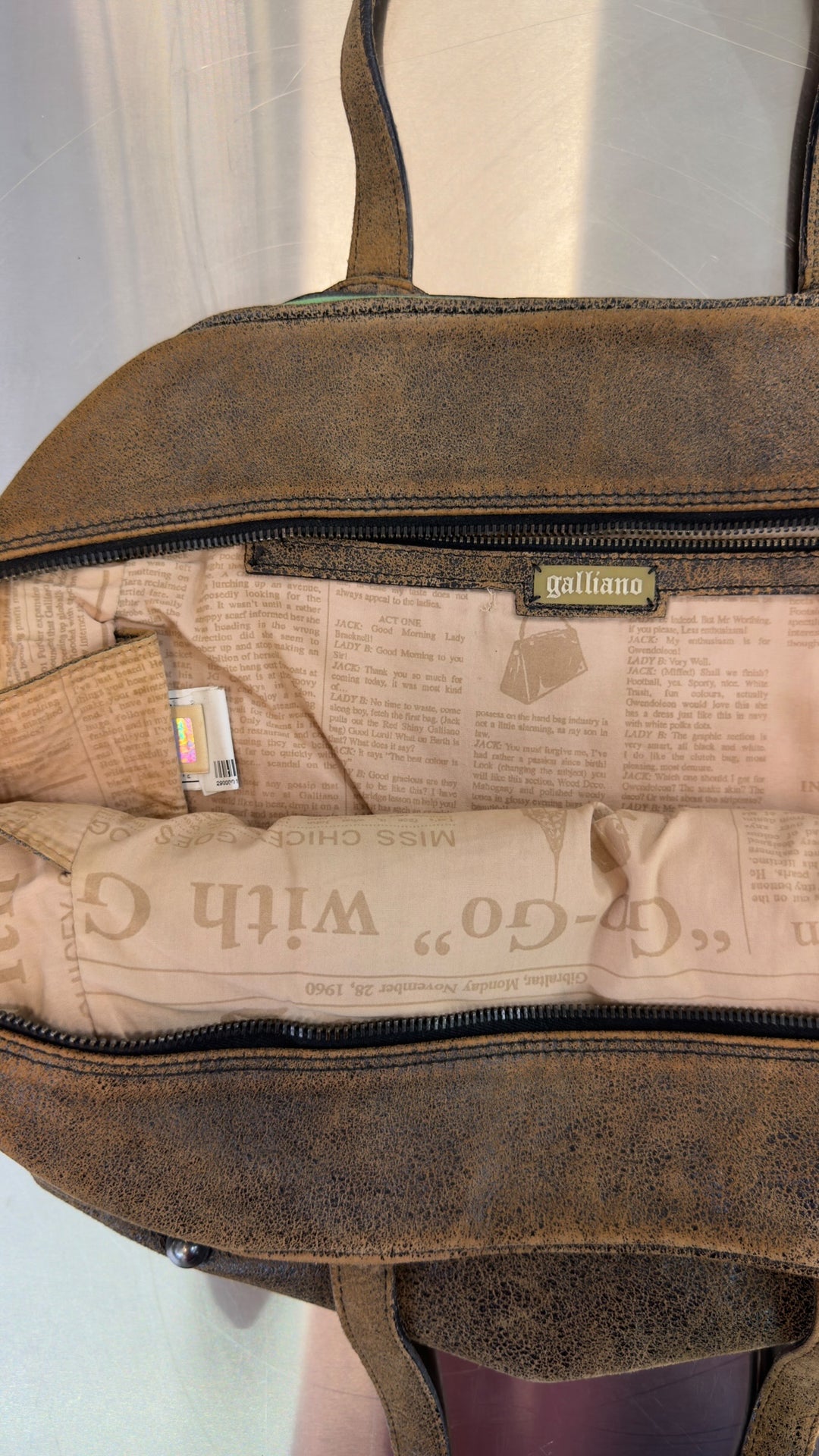 Galliano rare archive 2007 portrait Boston bag