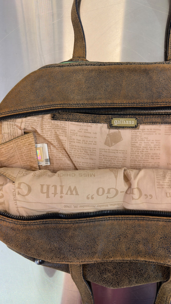 Galliano rare archive 2007 portrait Boston bag