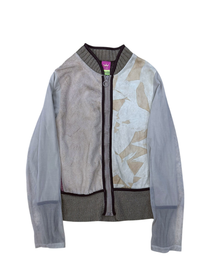 Save The Queen Mixed-Media Slim Bomber Jacket