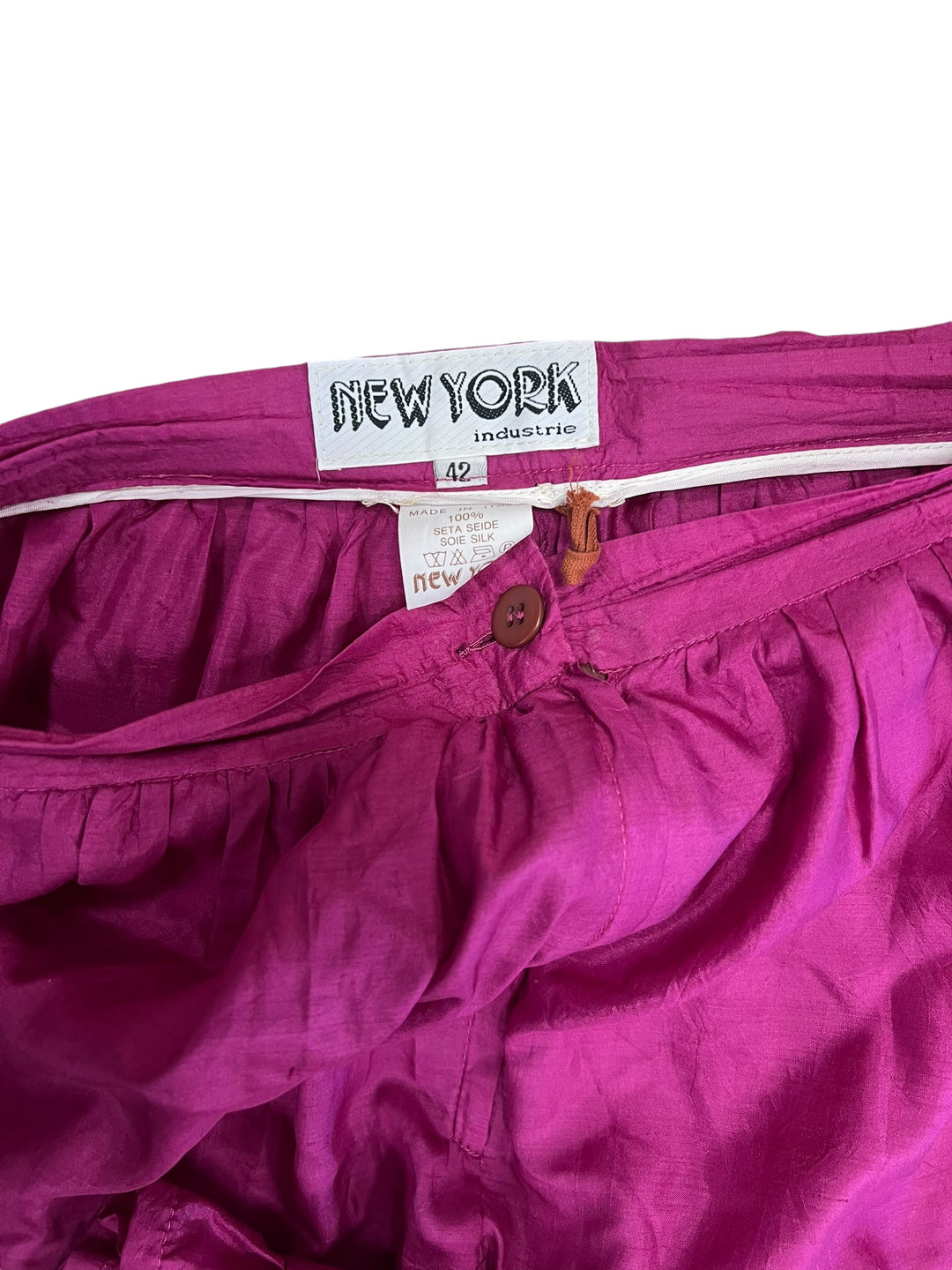 New York Industrie ruffled silk skirt small(36)