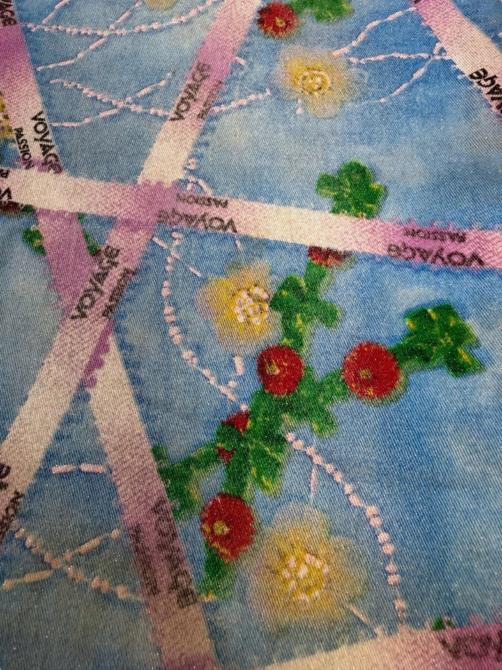 Voyage Passion Printed Flare Jeans Small