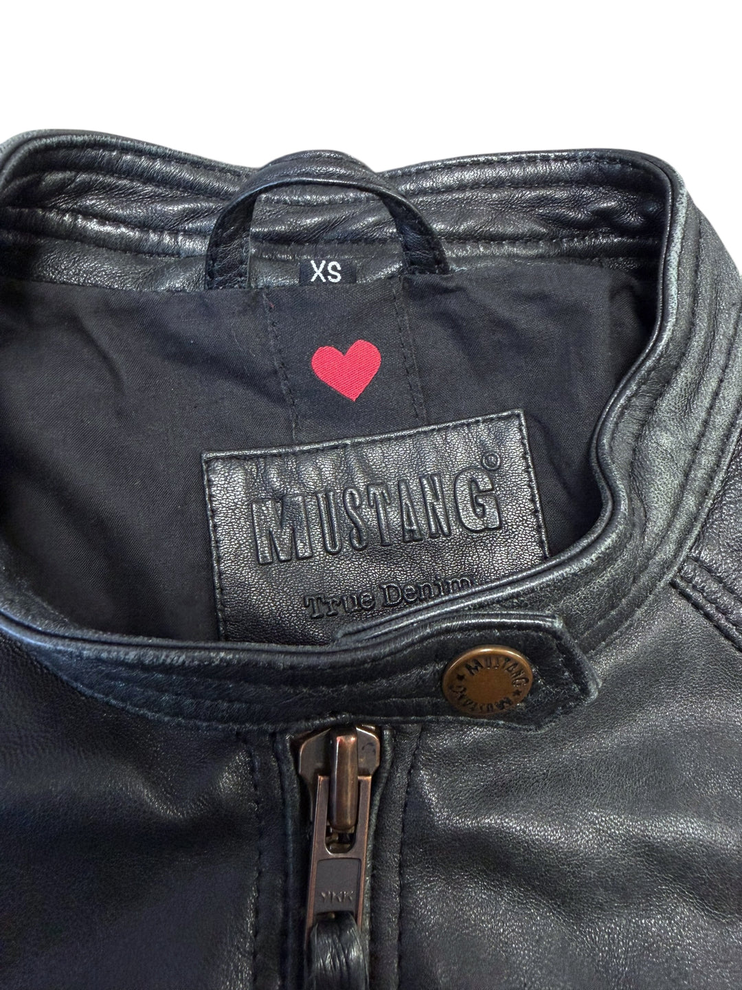 Mustang “Captiva” black leather biker jacket extra small