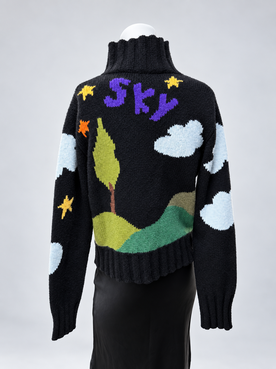 JC de Castelbajac “Sky Land” rainbow wool zip cardigan