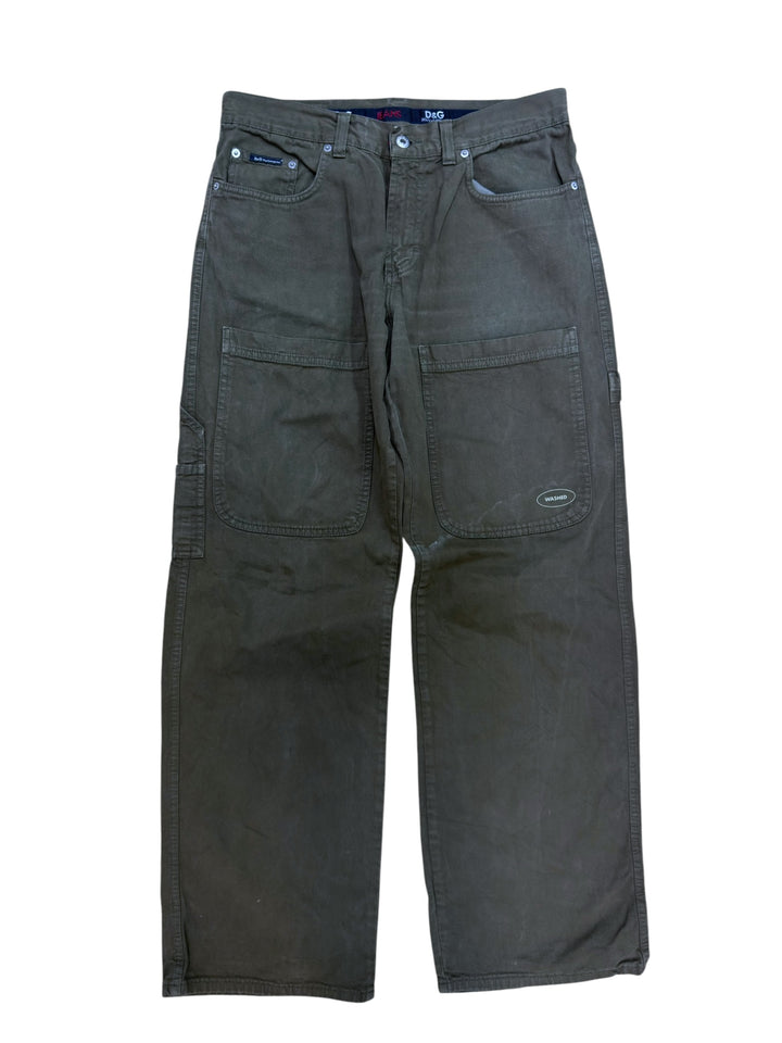 Dolce&Gabbana 2000s cargo utility pants olive green