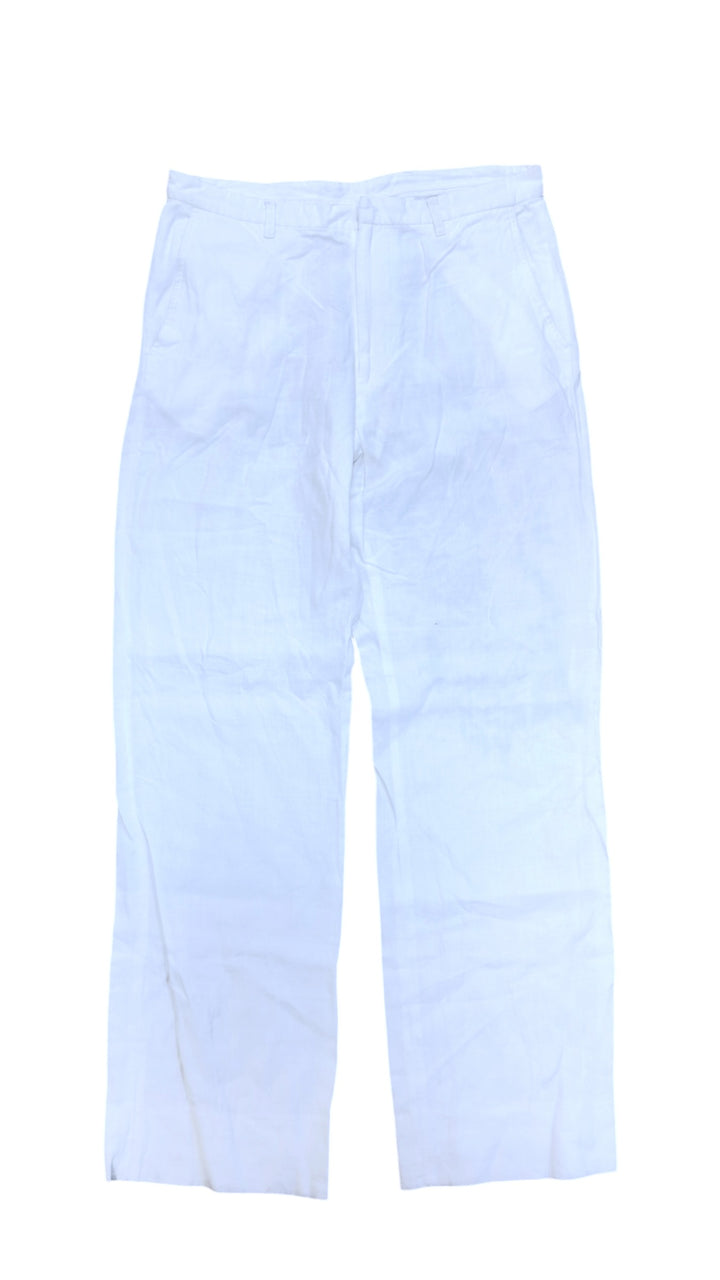 Richmond X graphic print linen trousers