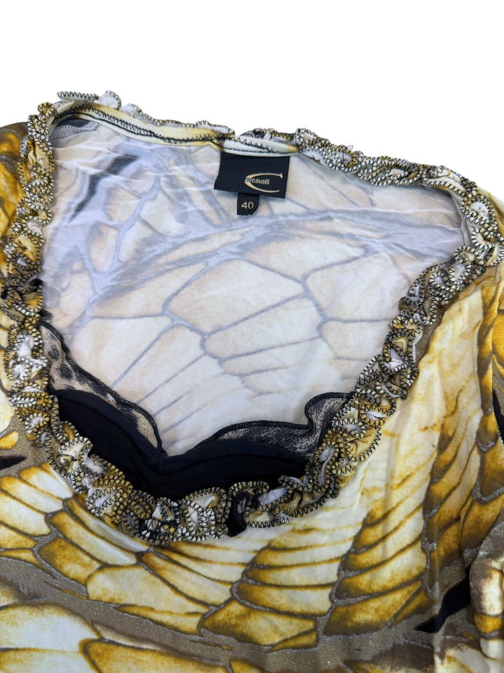 Just Cavalli golden serpentine top small