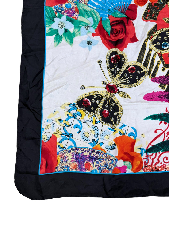 Iceberg Baroque 1990s Silk Scarf