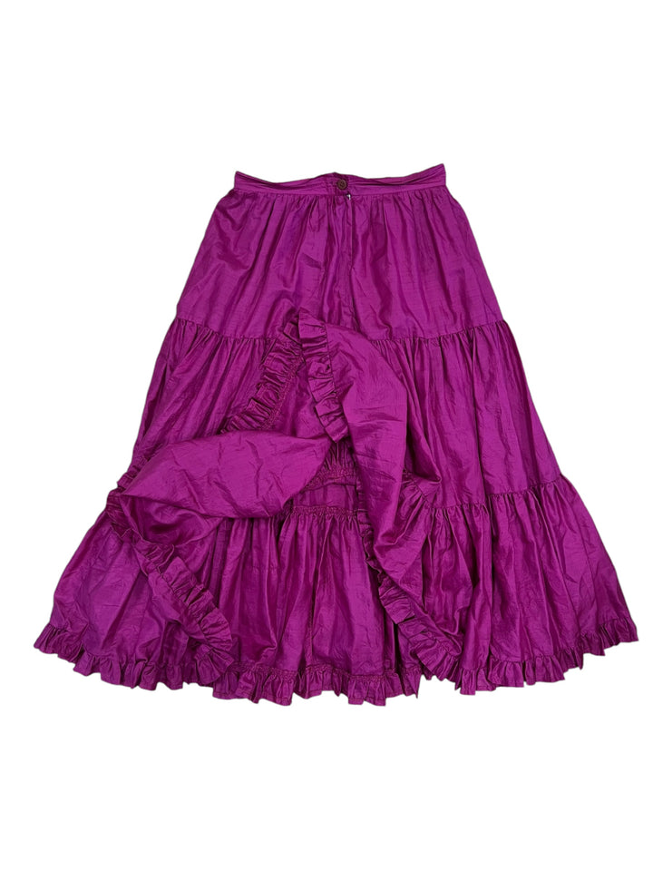 New York Industrie ruffled silk skirt small(36)