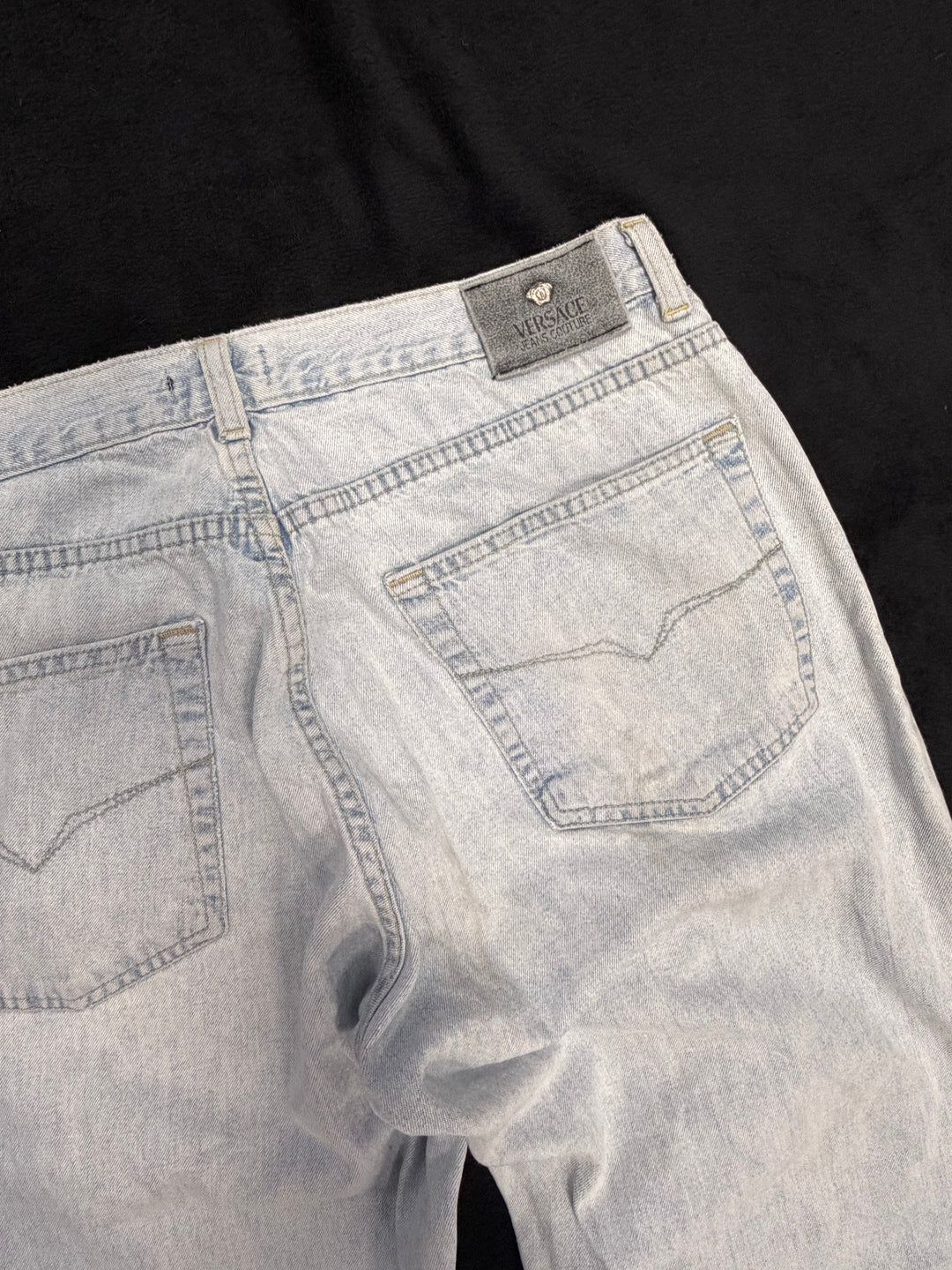 Versace Jeans Couture Late 1990s Pale Blue Denim