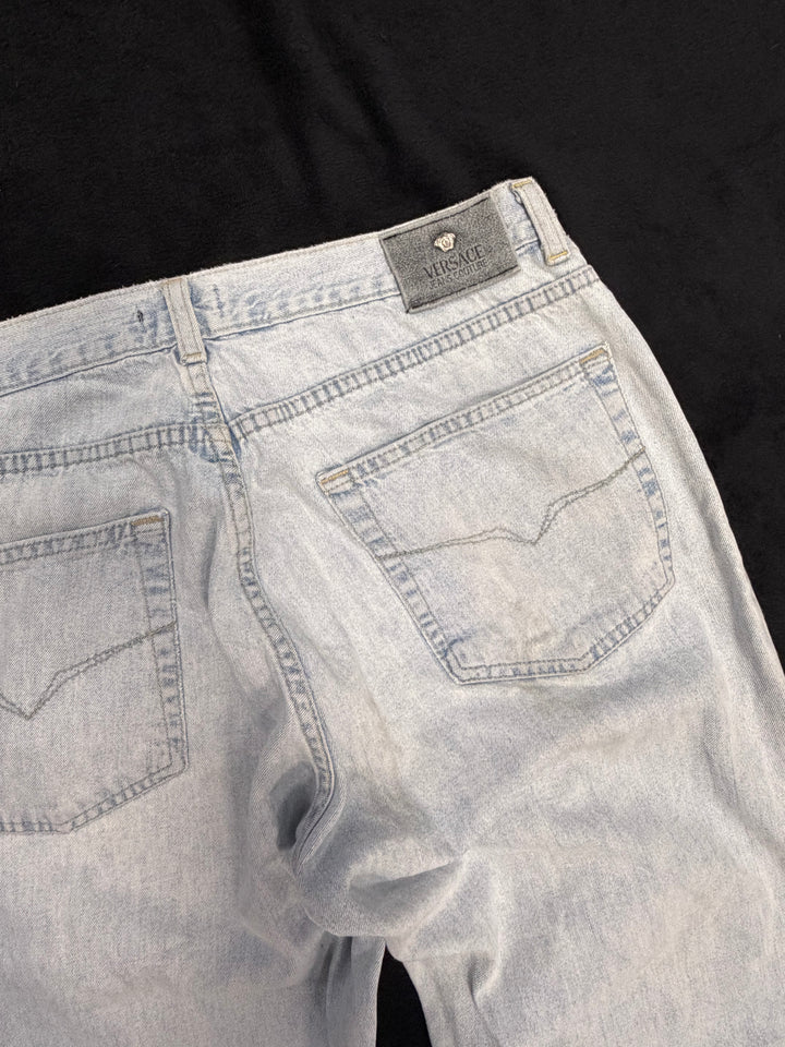 Versace Jeans Couture Late 1990s Pale Blue Denim