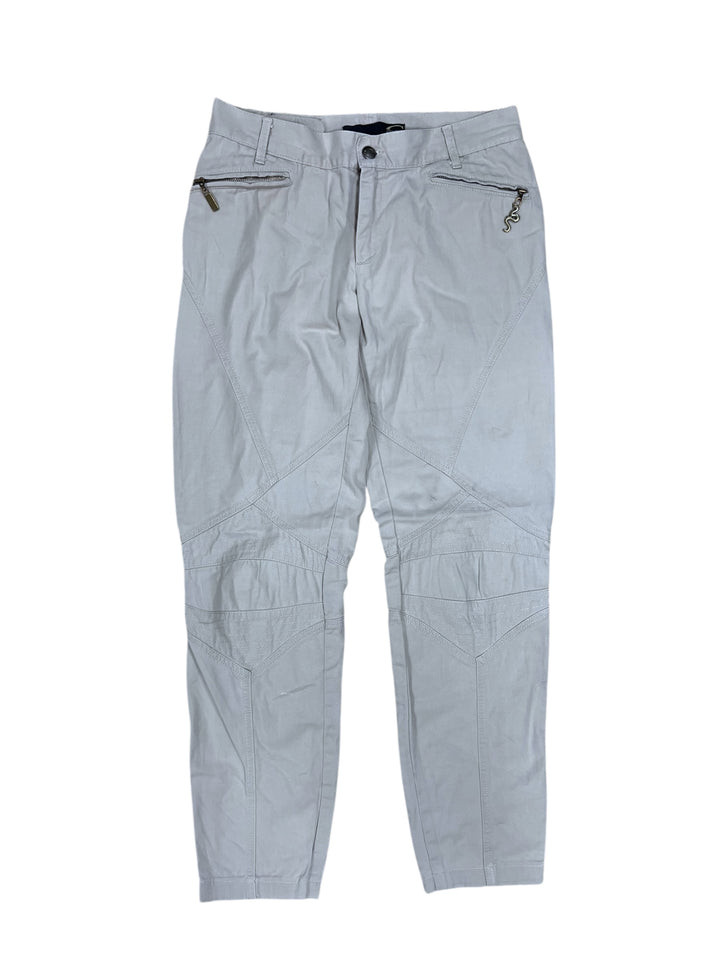 Just Cavalli cotton pants with snake zipper detail small(eu36)