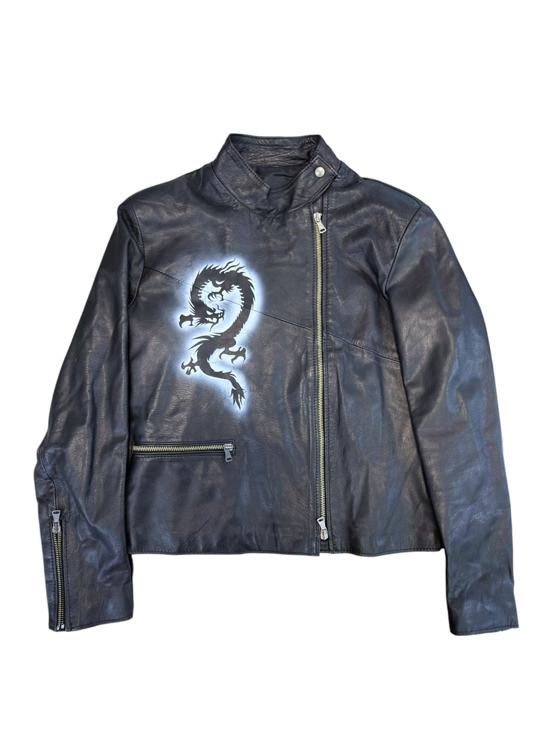 John Richmond dragon leather biker jacket