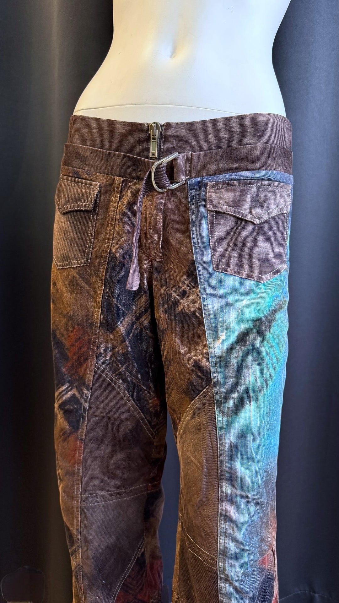 Roberta Scarpa artistic patchwork corduroy pants