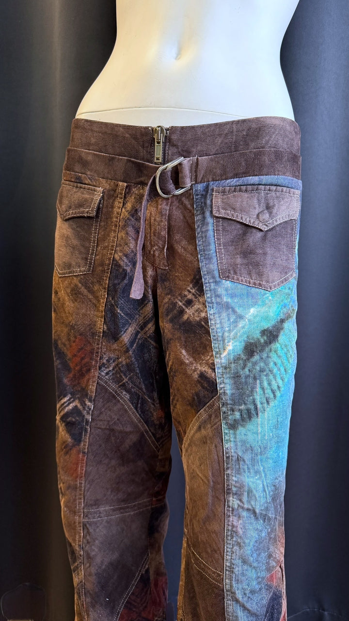 Roberta Scarpa artistic patchwork corduroy pants