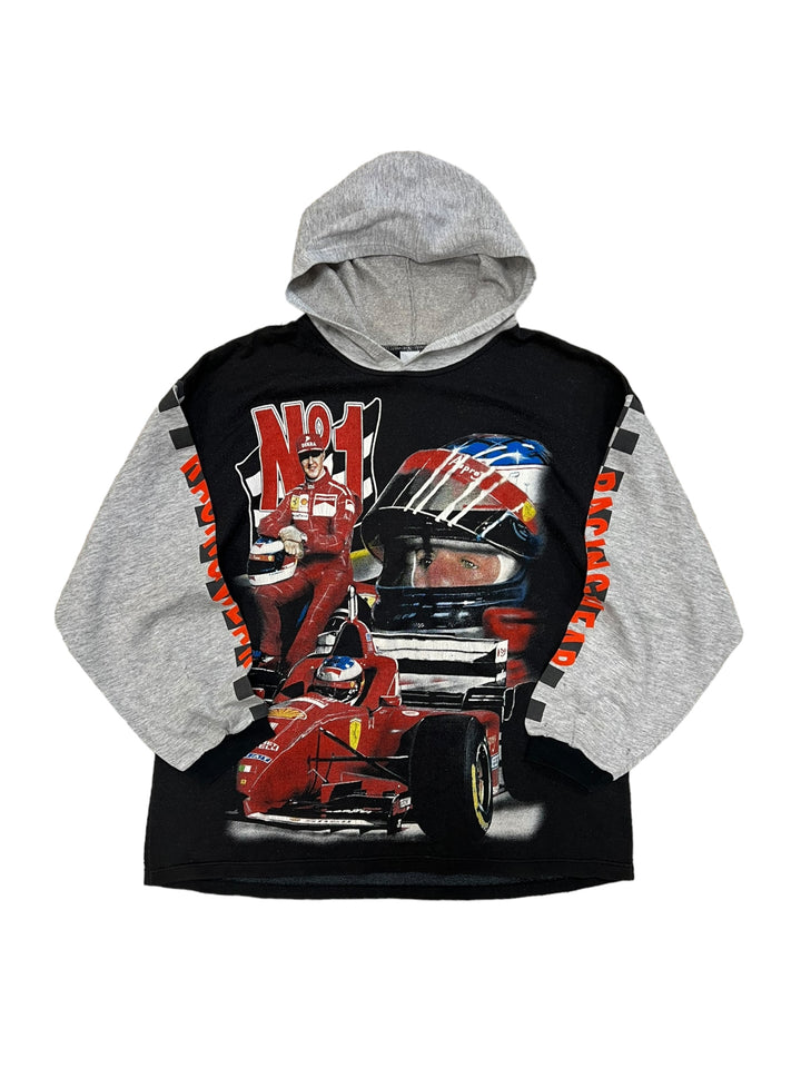 Vintage Formula UNO X Racing All Over Print Honda Hoodie Men’s Large