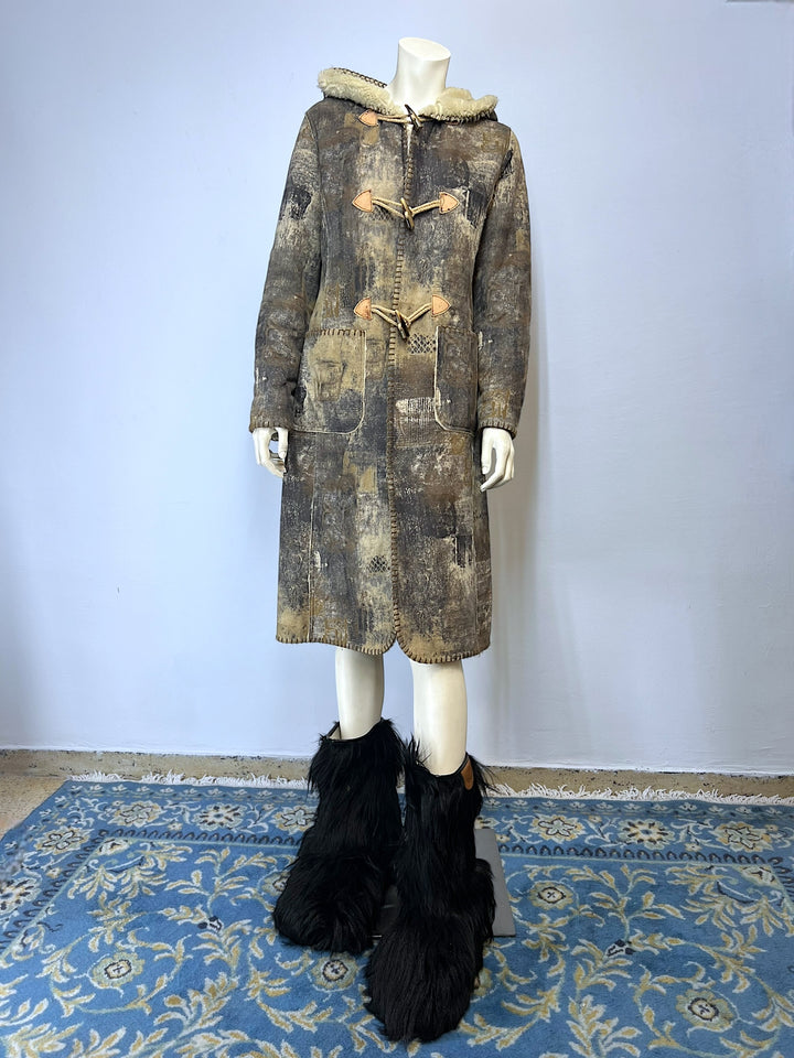 Piu&Piu vintage shearling coat medium