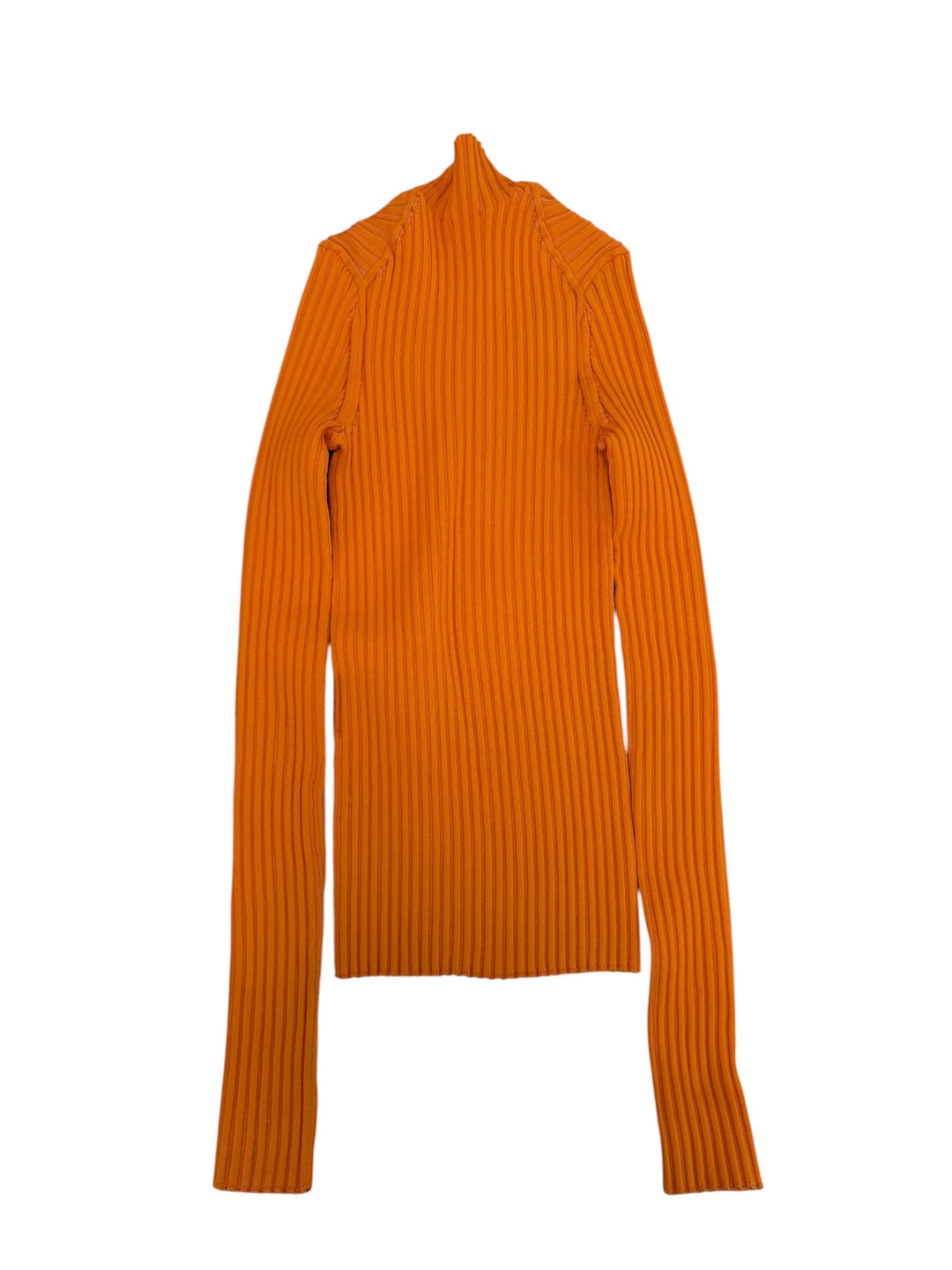 Acne Studios orange ribbed turtleneck sweater