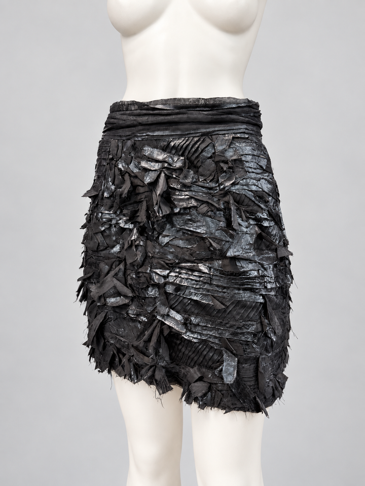 Elisabetta Franchi Celyn b. textured black skirt