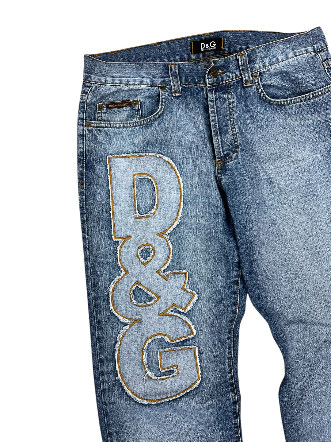 Dolce&Gabbana Vintage Logo Patch Jeans – Light Wash - Men’s M/L