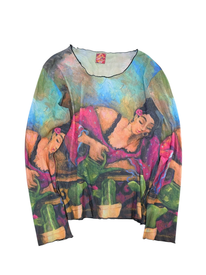 Aventure des Toiles 2000s Artistic Sheer Top