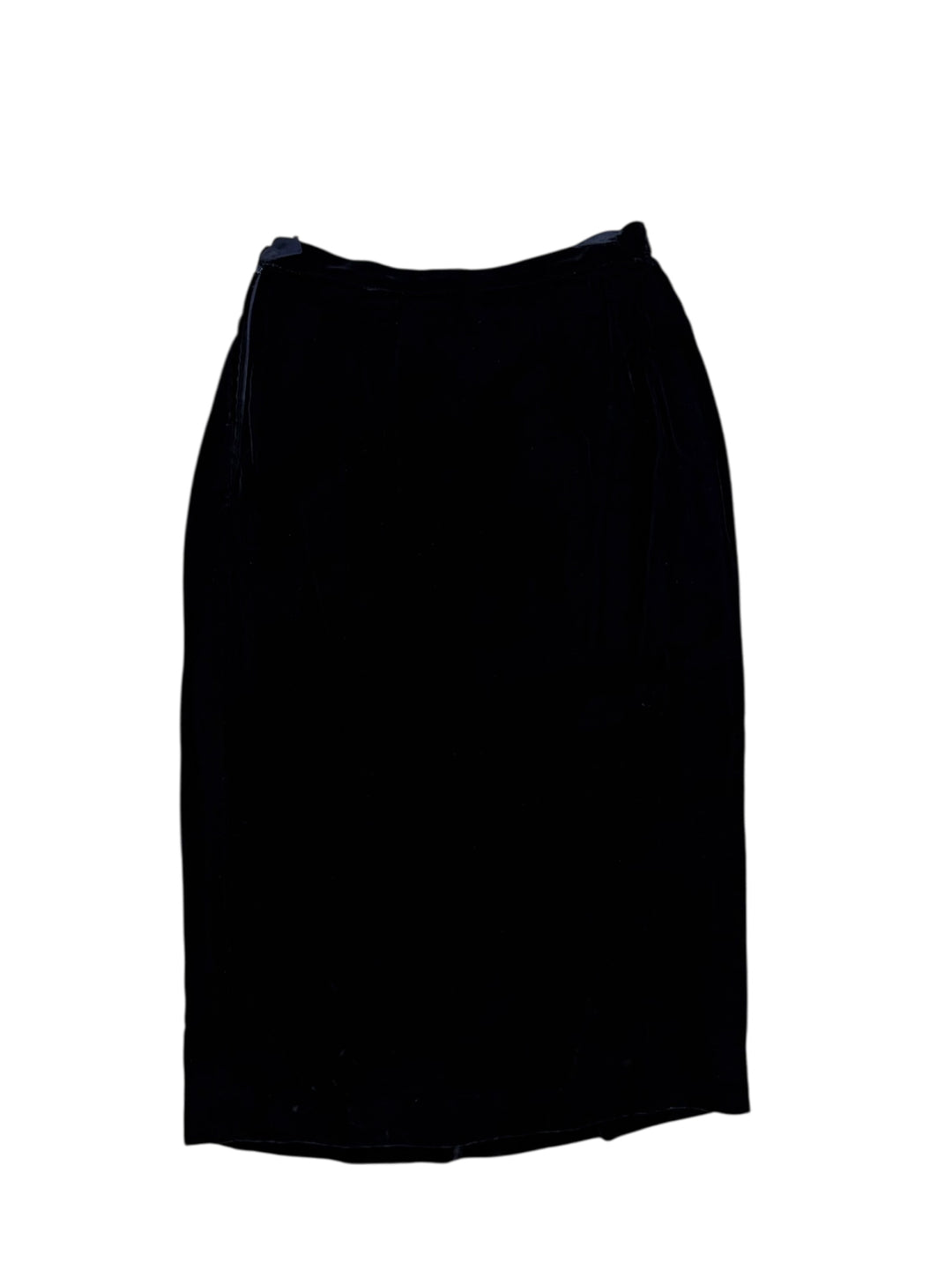 Valentino Miss V vintage black velvet pencil skirt extra small