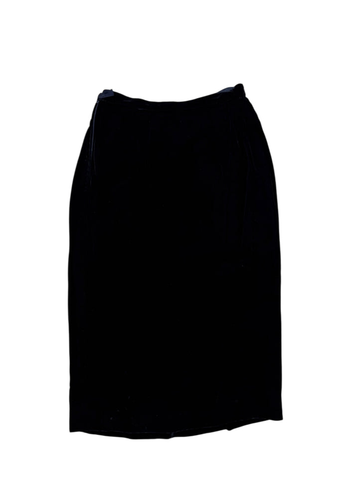 Valentino Miss V vintage black velvet pencil skirt extra small