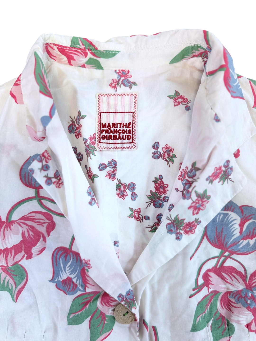 Marithé + François Girbaud floral cotton ramie blazer