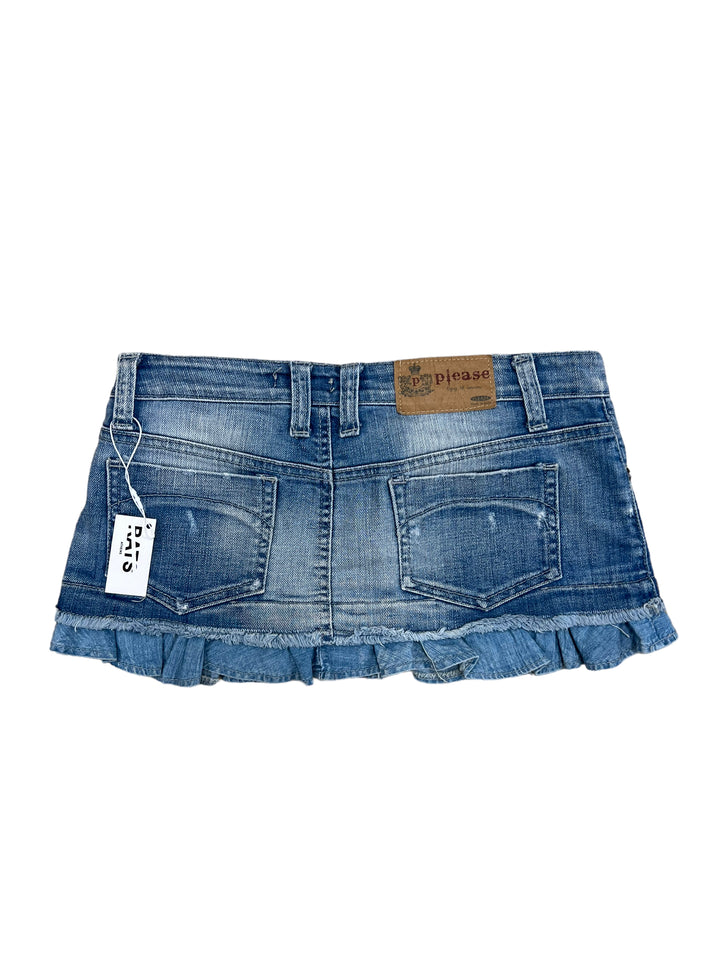 Y2K Extra Mini Denim Skirt Women’s Small