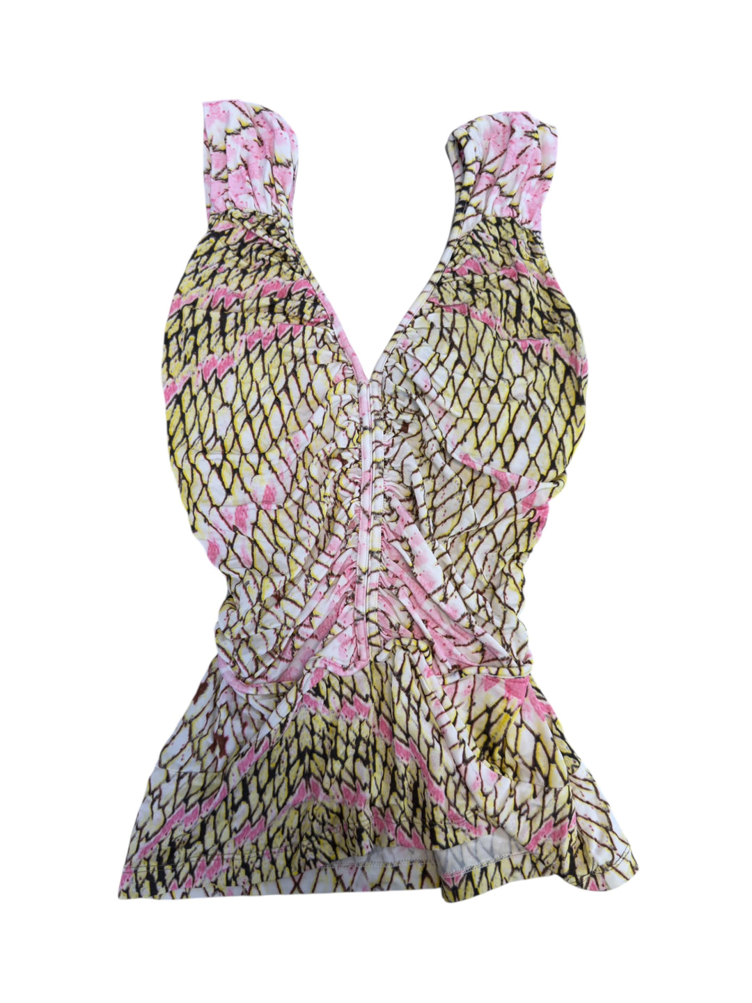 Just Cavalli 2000s ruched animal print top