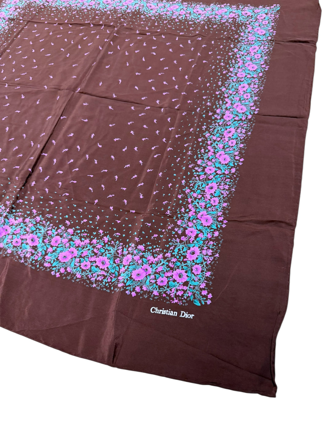 Christian Dior 1970s Silk Scarf