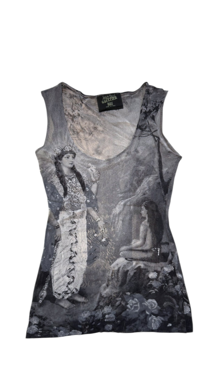 Jean Paul Gaultier Hindu Goddess sheer mesh top