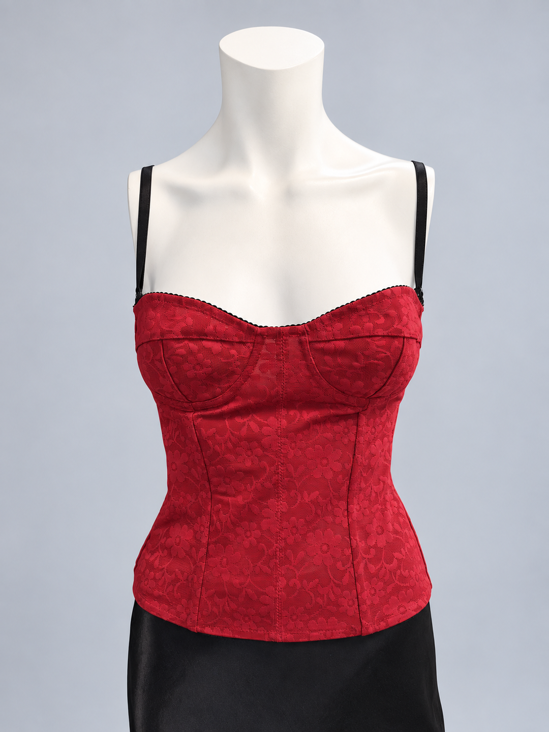 S/S 2003 Dolce & Gabbana Red Lace Bustier Corset