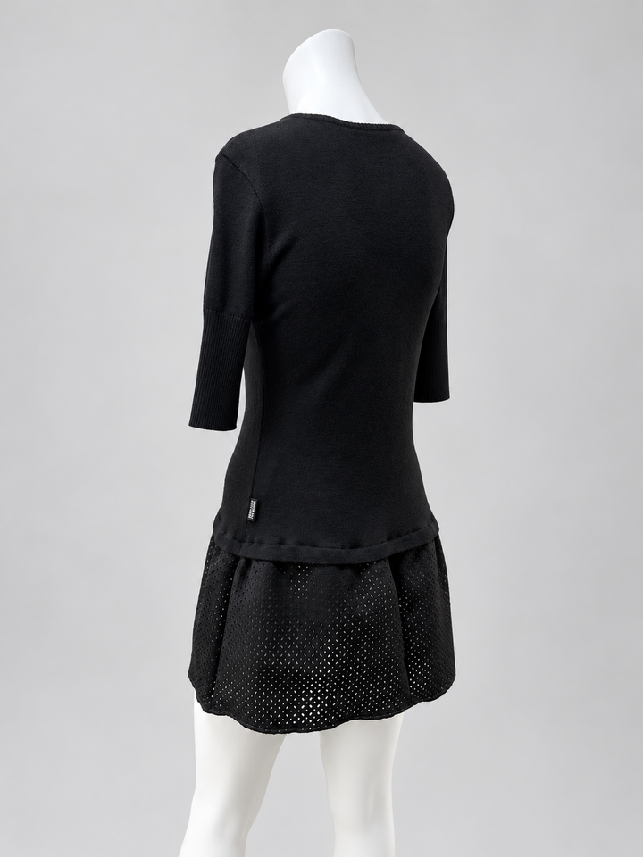 Versace Jeans Couture FW2003 crystallised rib knit dress
