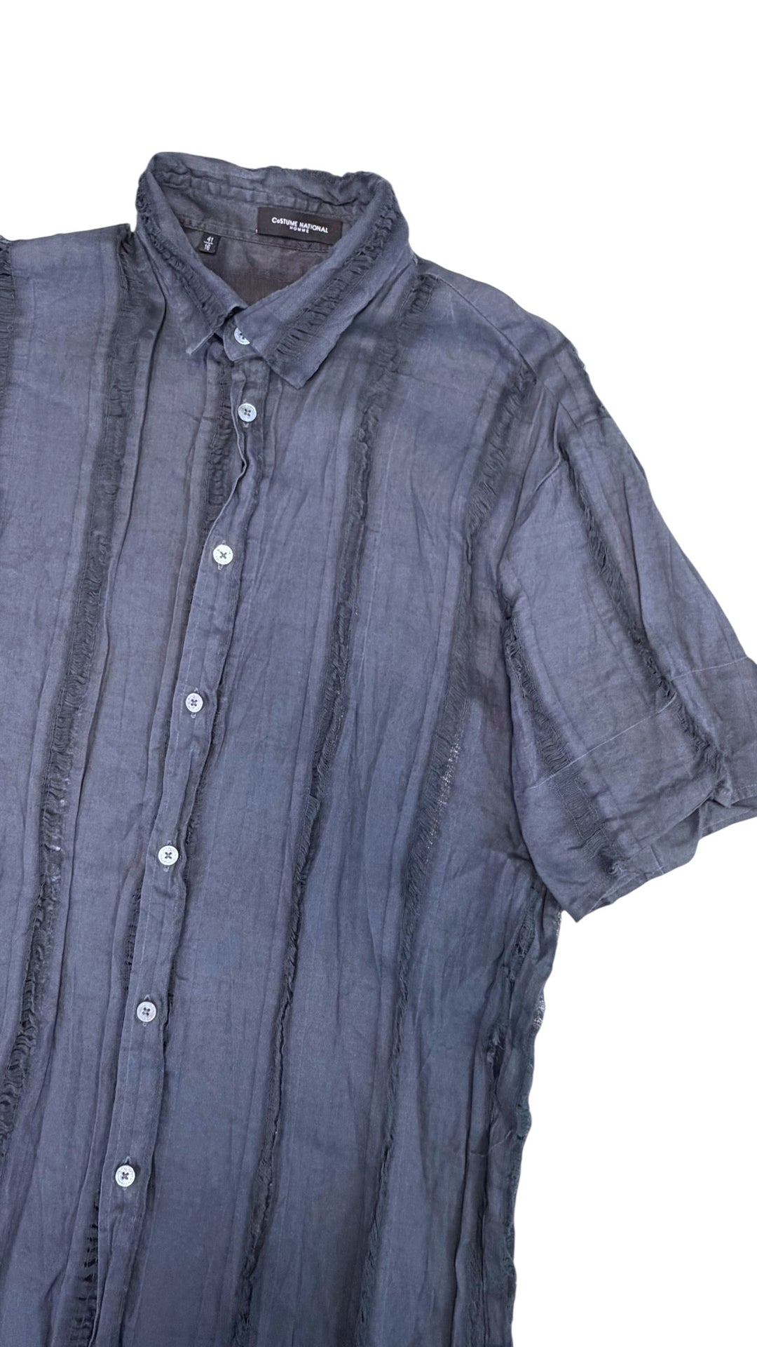Costume National Homme distressed seam shirt