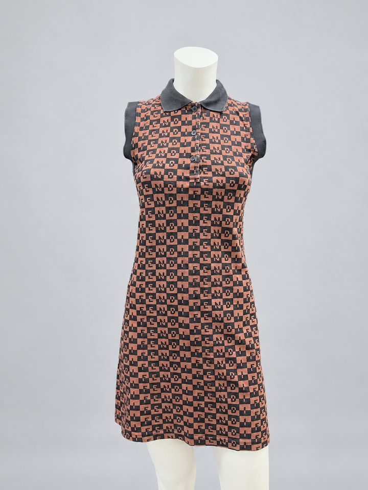 Fendi Vintage Monogram Polo Dress S/M