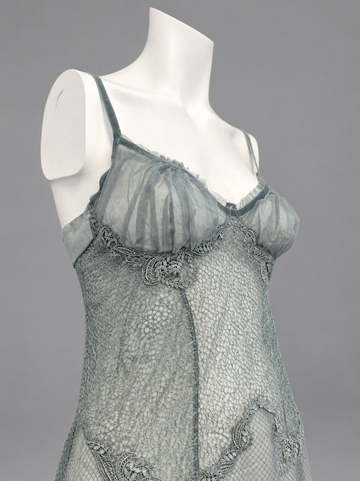 La Perla sheer lace slip dress