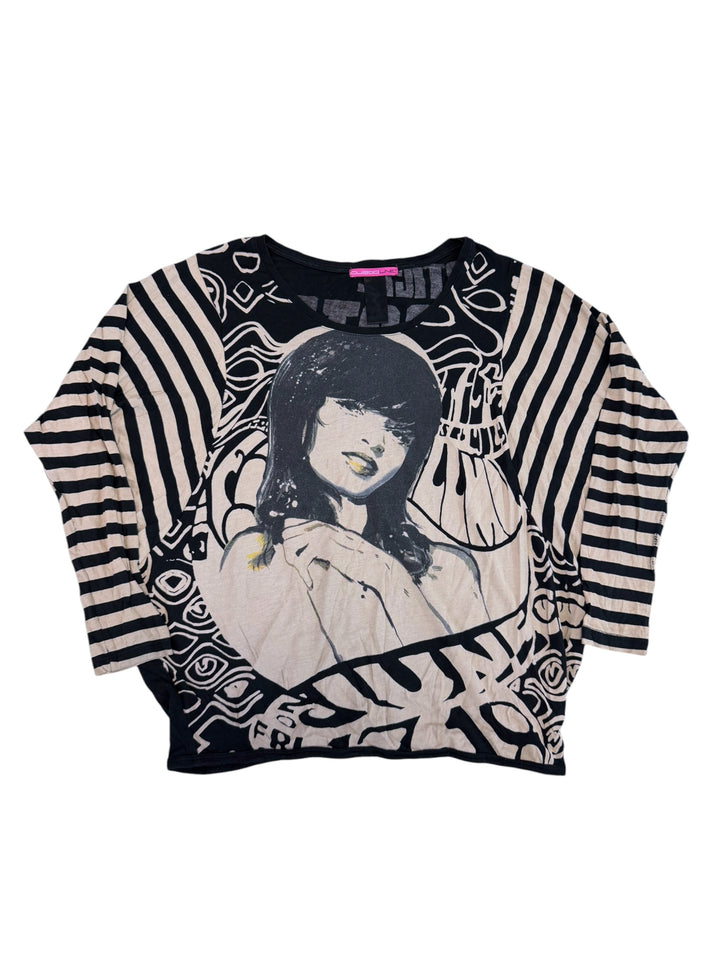 Custo Barcelona graphic dolman sleeve top