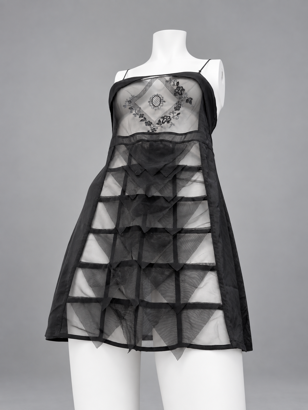 La Perla SS13 runway sheer panel mini dress