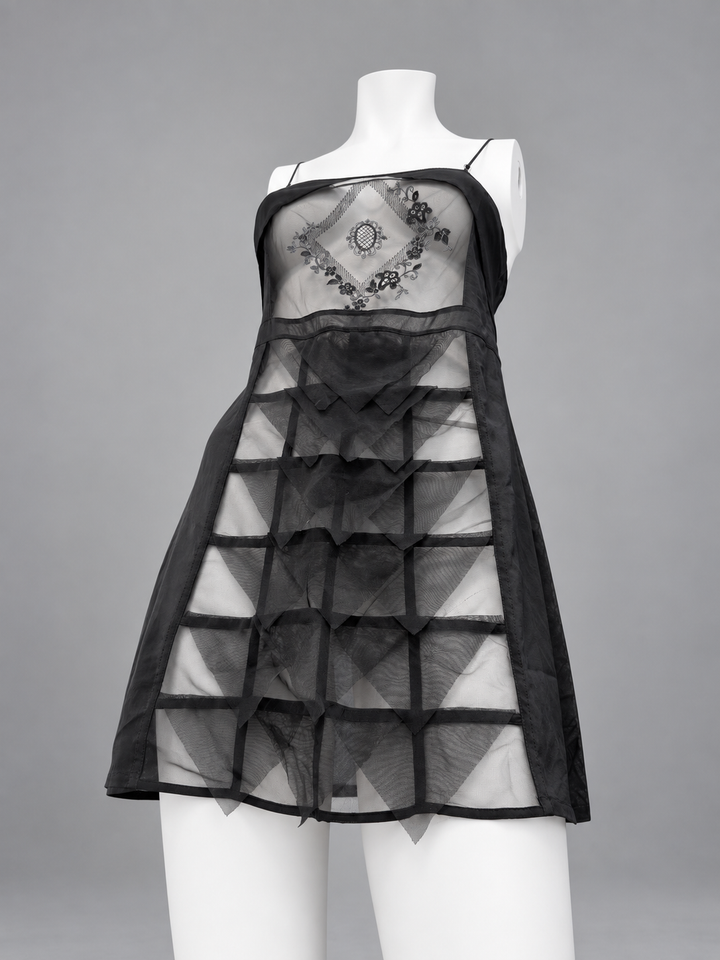 La Perla SS13 runway sheer panel mini dress