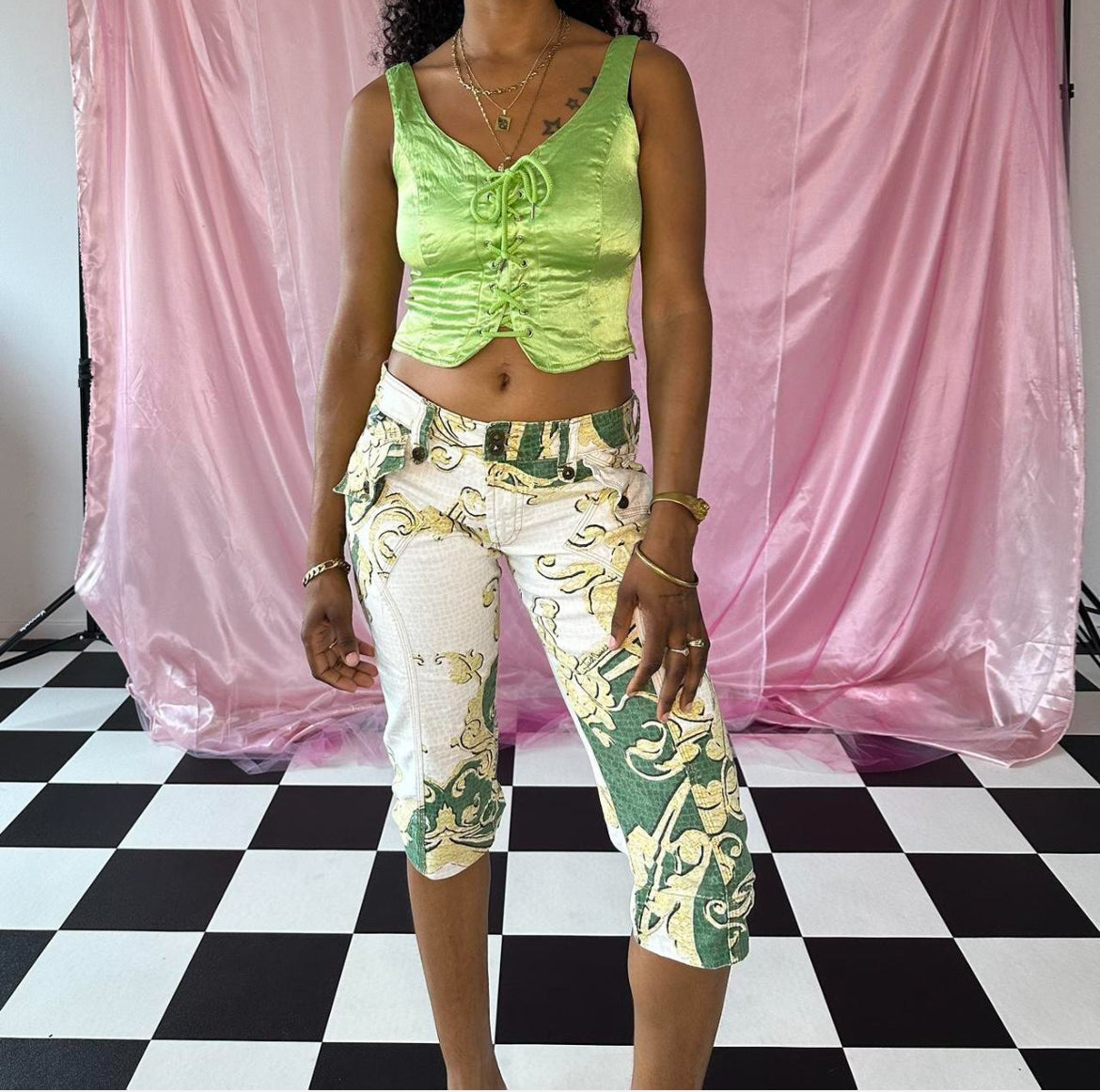 Just Cavalli baroque print capri Medium (36-38) – Rats Vintage