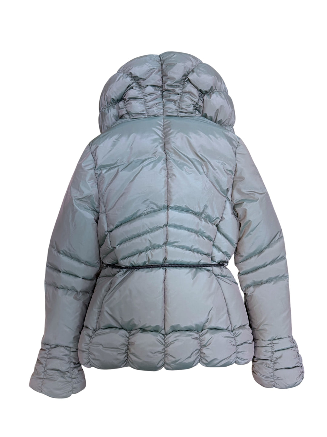 Moncler sculpted puffer jacket - oversized braided collar