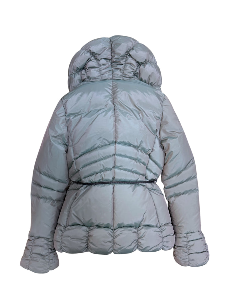 Moncler sculpted puffer jacket - oversized braided collar