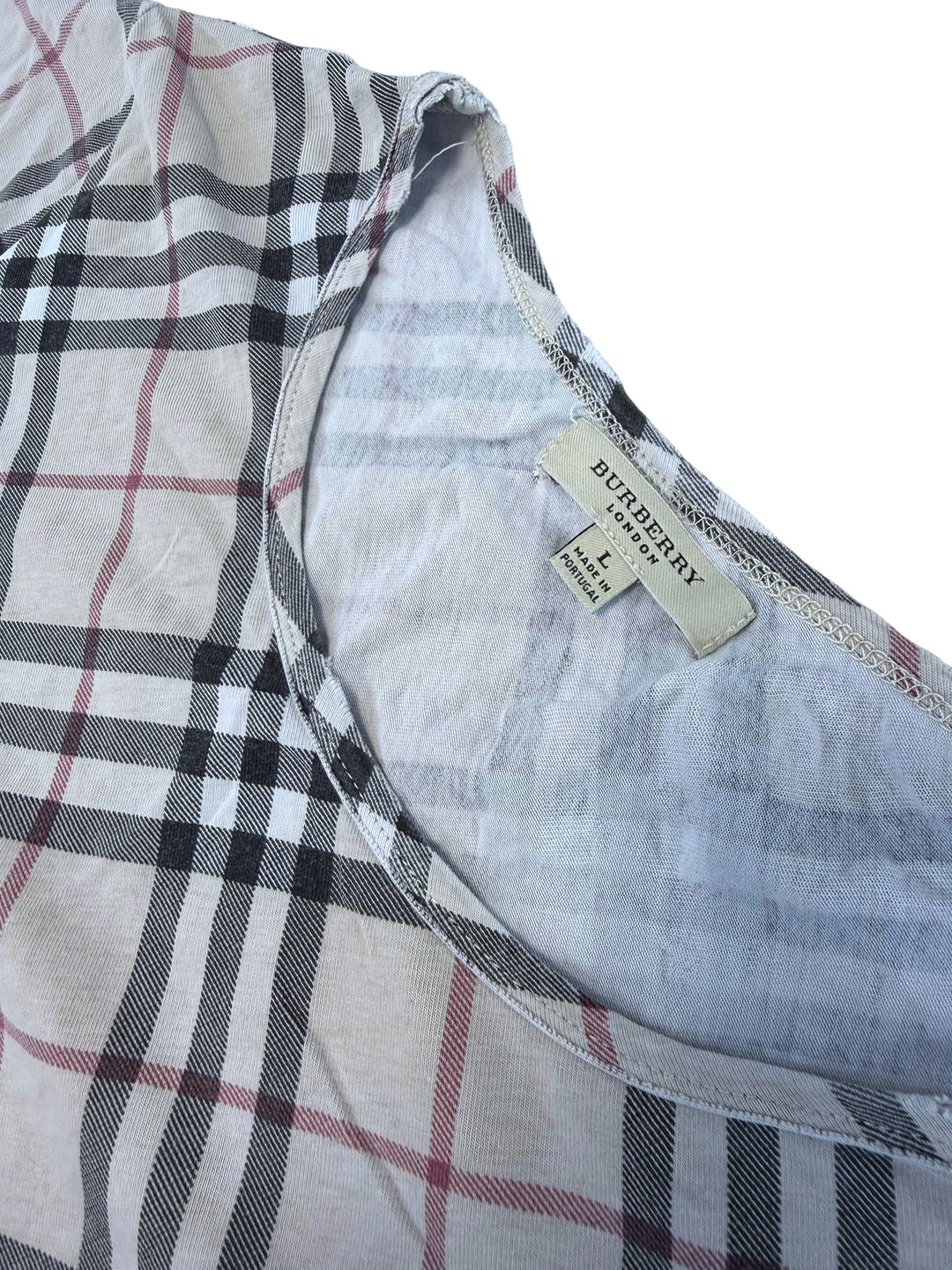 Burberry vintage nova check stretch t-shirt