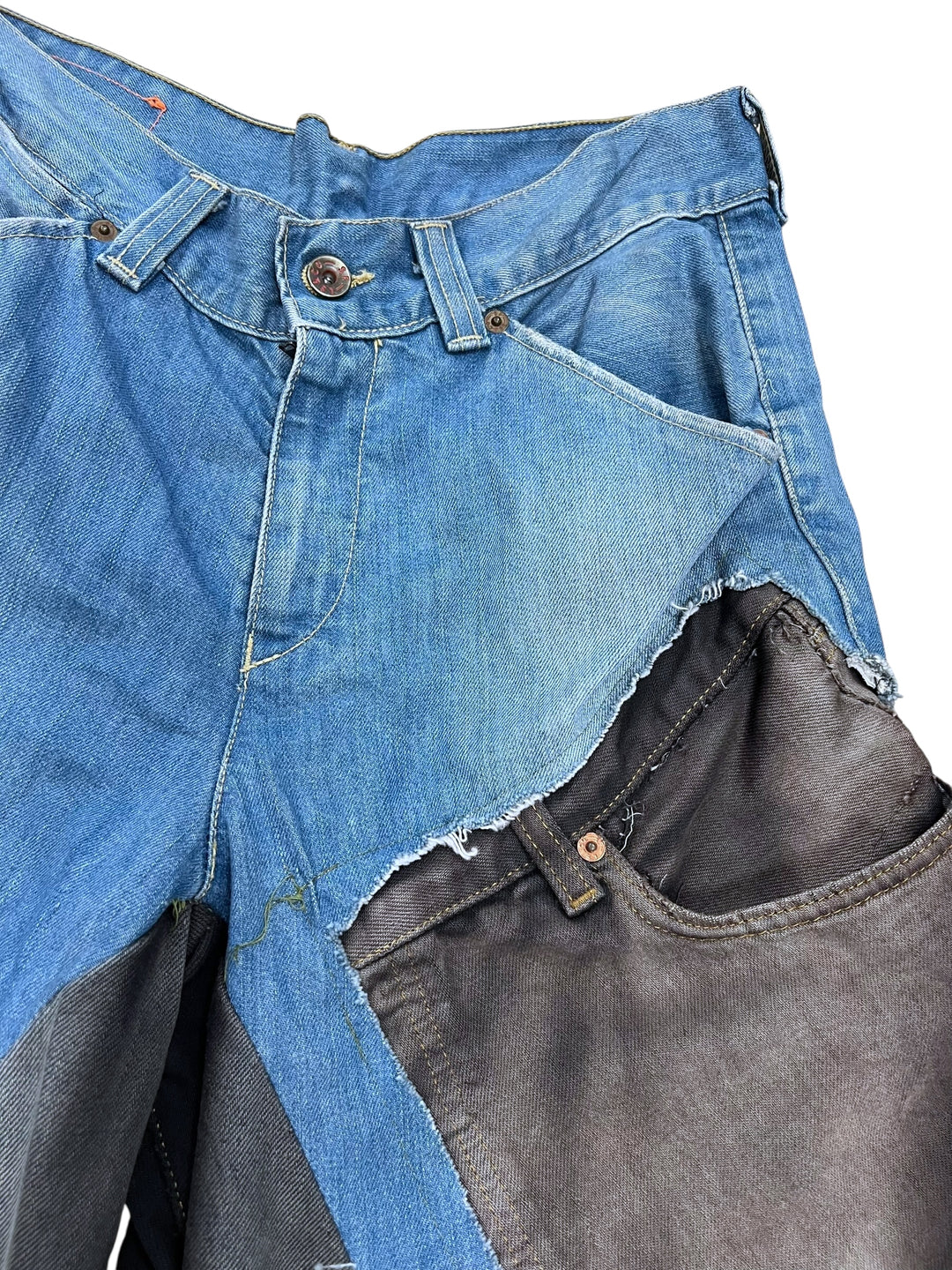 Upcycled Patchwork Levi’s Wide Leg Jeans Men’s Small