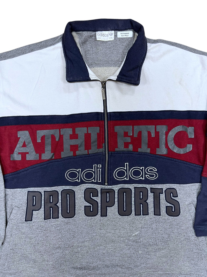 Adidas Athletic Pro Sports 1/2 Zip-Through Sweatshirt Men's Large