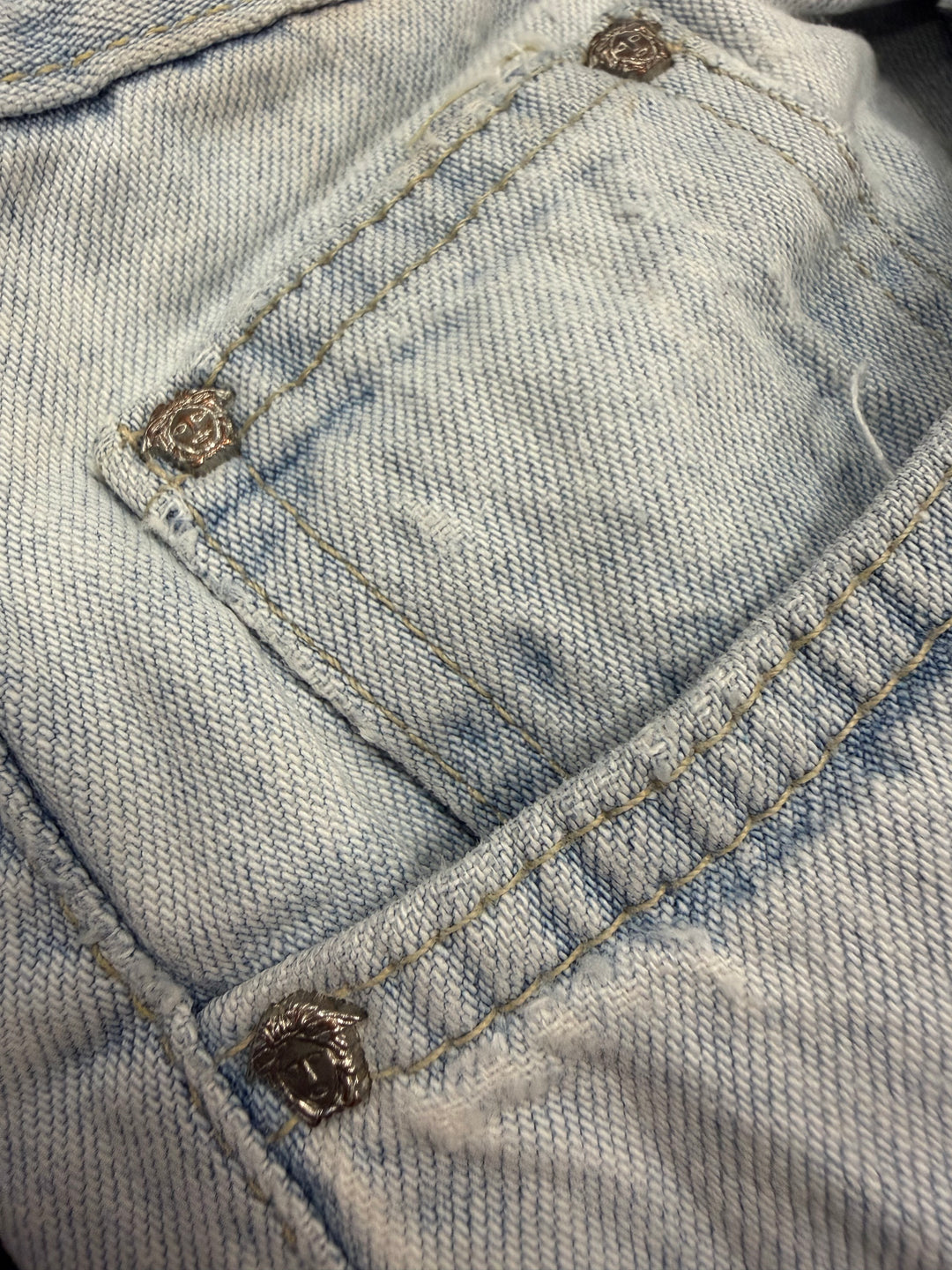 Versace Jeans Couture Late 1990s Pale Blue Denim