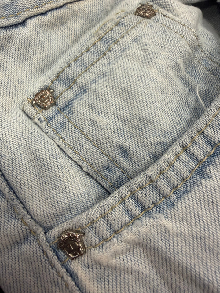 Versace Jeans Couture Late 1990s Pale Blue Denim