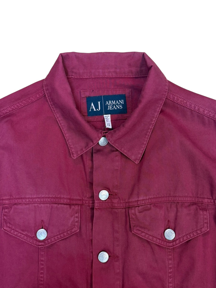 Armani Jeans burgundy light denim jacket