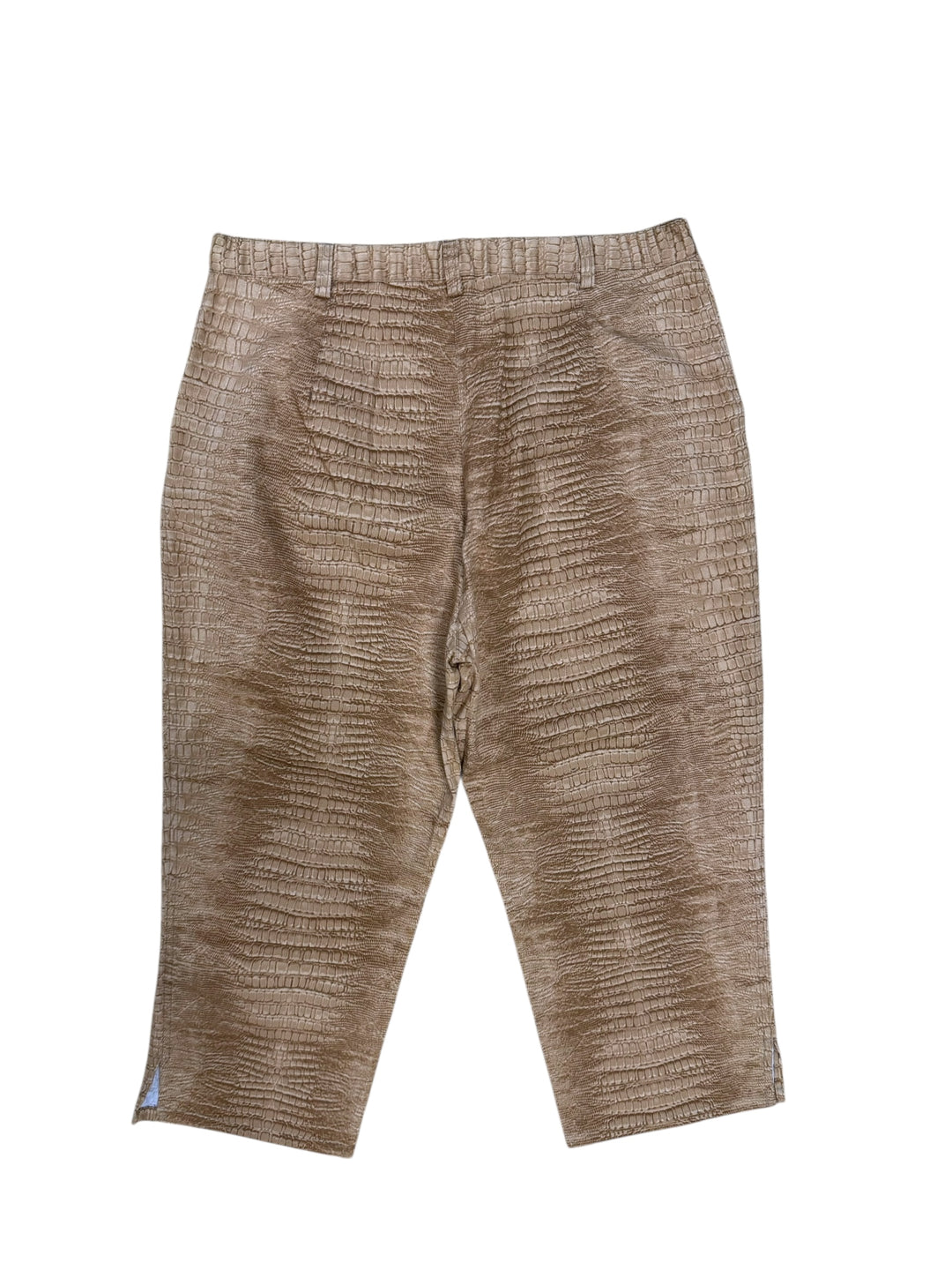 Per Te by Krizia 1990s Croc-Print Cotton Trousers Large